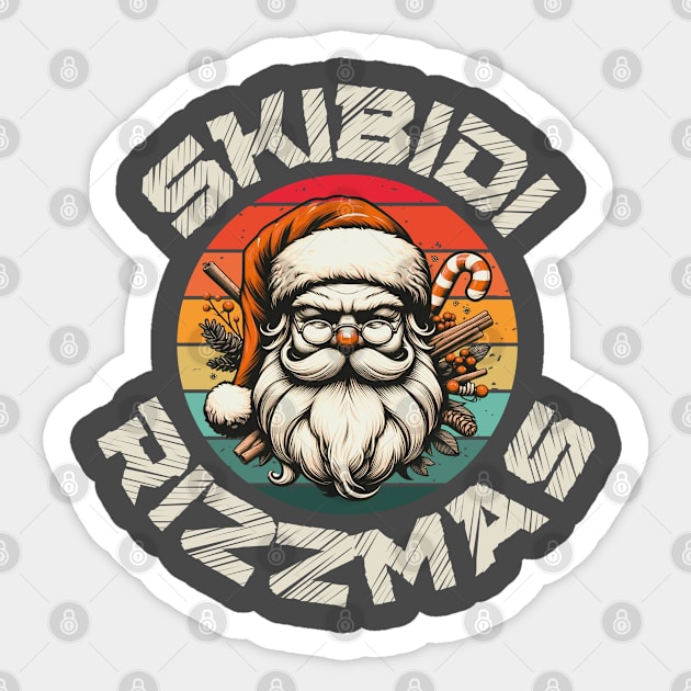 Skibidi-Rizzmas Sticker by Creatifly Graphic Tees